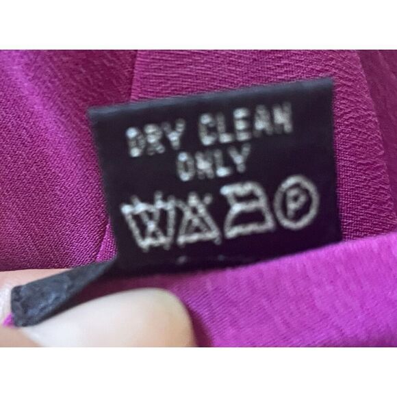 Shomi Vintage Silk  Lined Short Sleeve Button Up Women’s Pink Jacket Size 14 - Picture 9 of 10